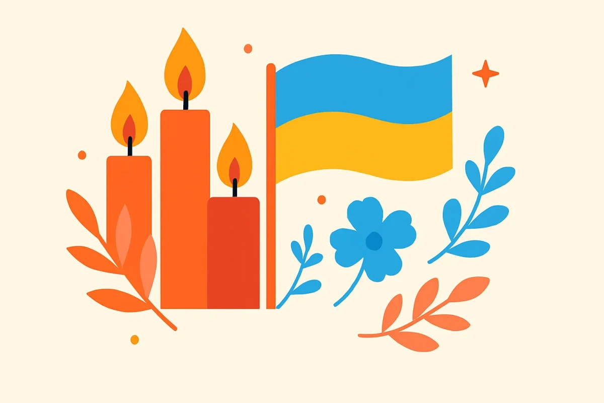 Привітання з Днем Гідності і Свободи — картинка без напису