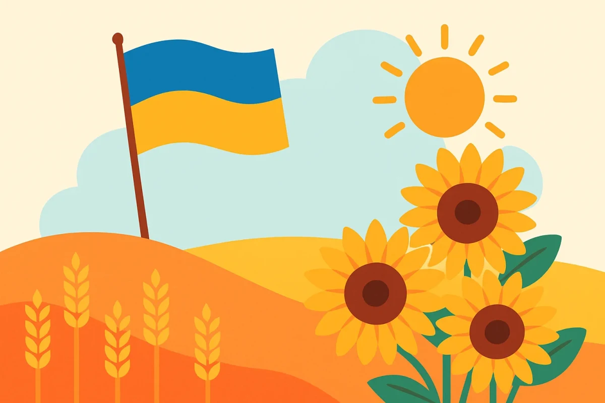 Привітання з Днем Незалежності України — картинка без напису