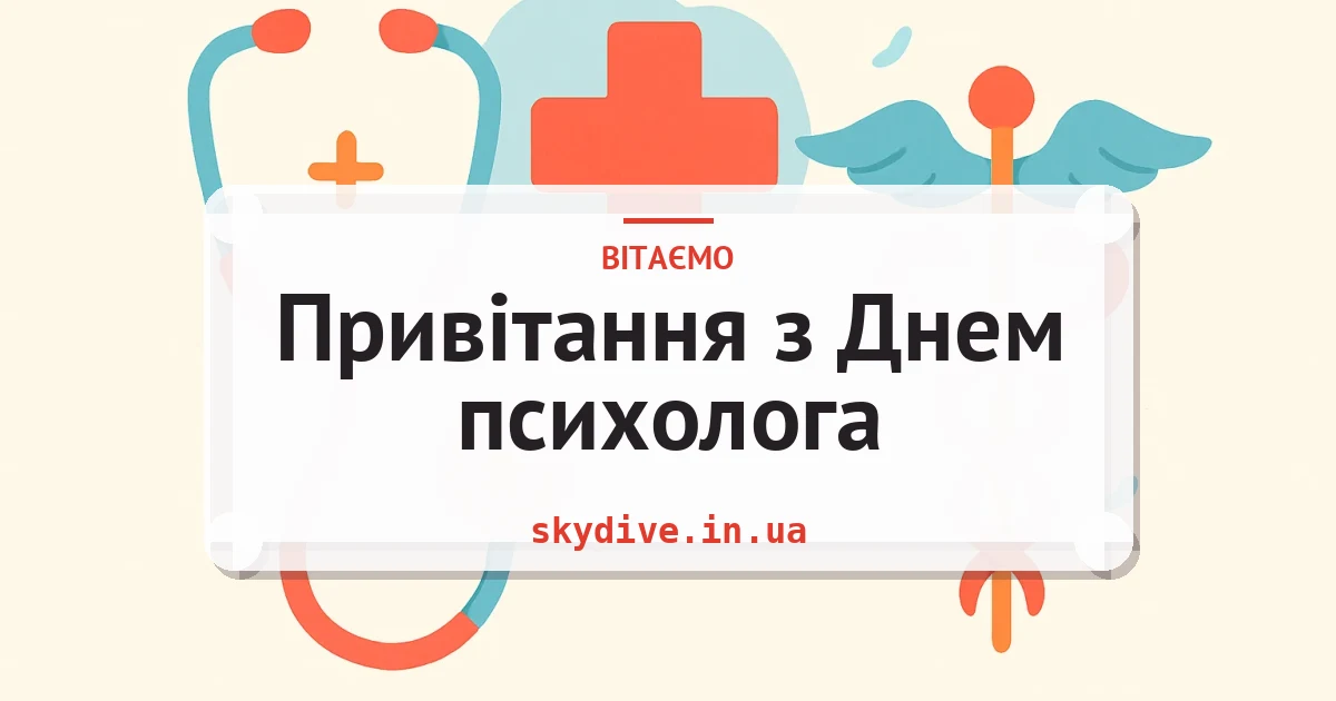 Привітання з Днем психолога — листівка з підписом