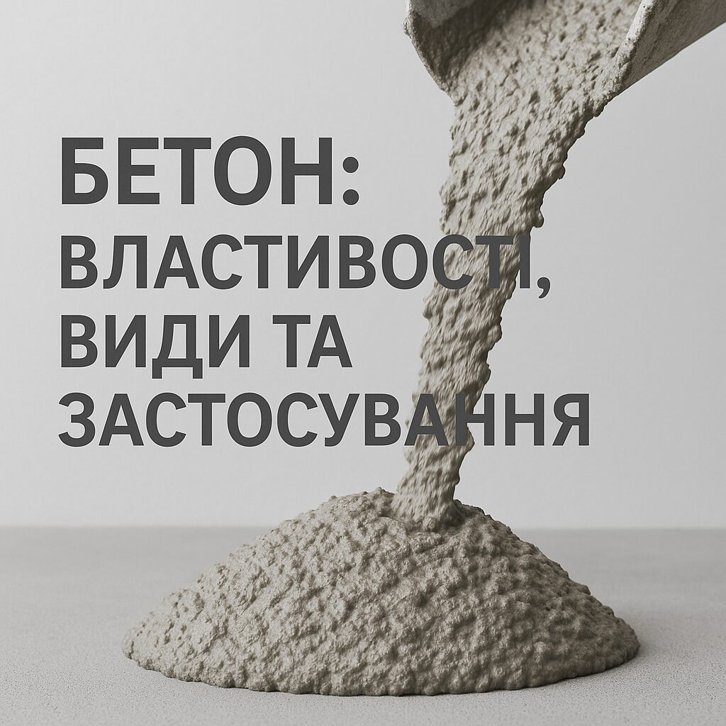Бетон: властивості, види та застосування