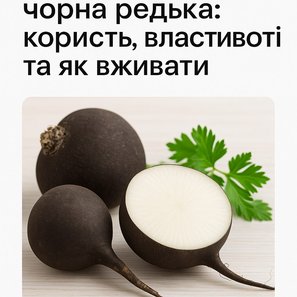 Чорна редька: користь, властивості та як вживати