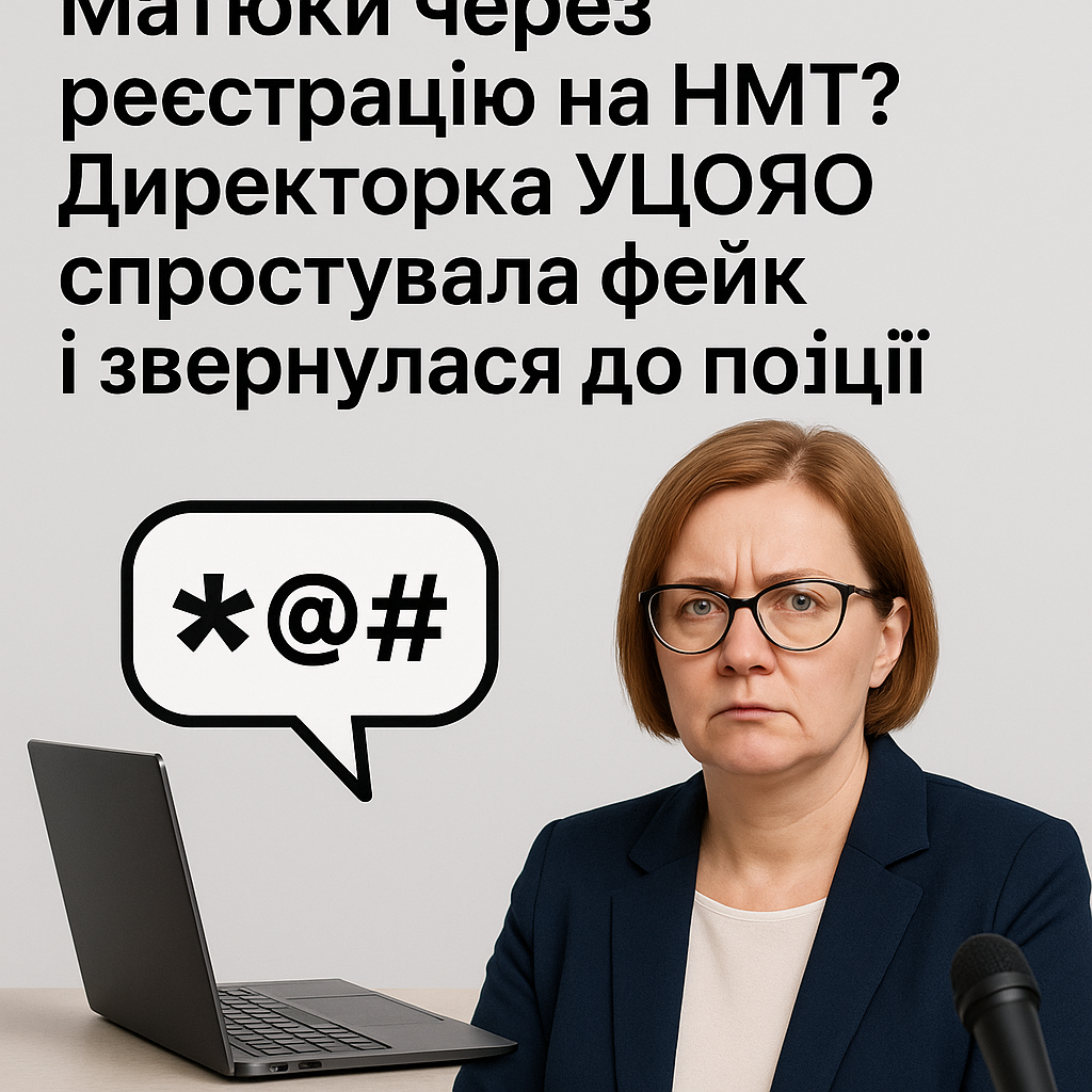 Матюки через реєстрацію на НМТ? Директорка УЦОЯО спростувала фейк і звернулася до поліції - image 1