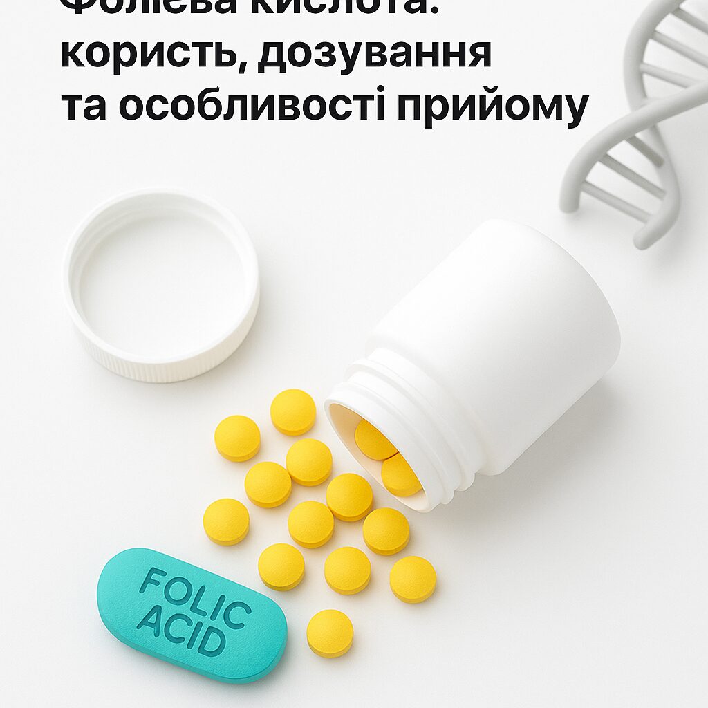 Фолієва кислота: користь, дозування та особливості прийому - image 1