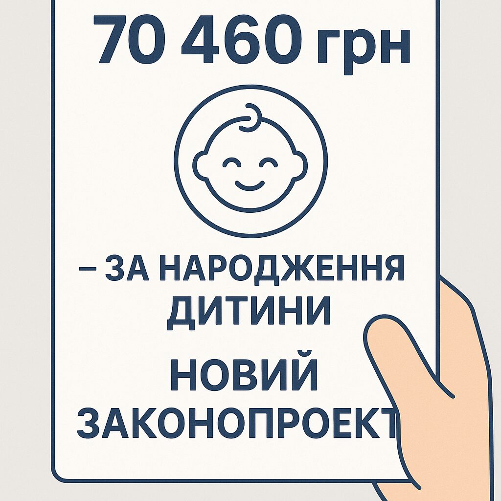 70 460 грн за народження дитини: що передбачає новий законопроєкт