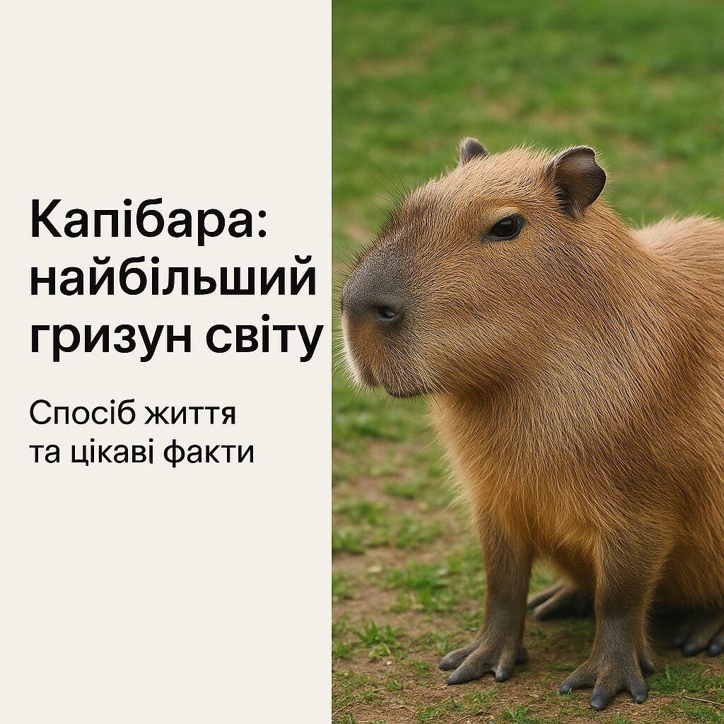 Капібара: найбільший гризун світу, спосіб життя та цікаві факти - image 1