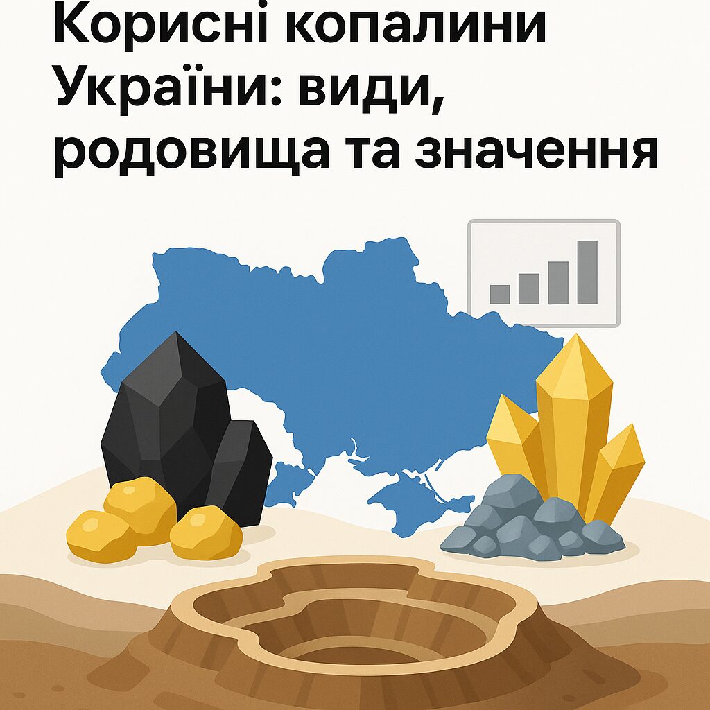 Корисні копалини України: види, родовища та значення