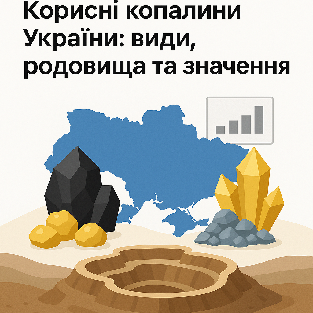 Корисні копалини України: види, родовища та значення - image 1