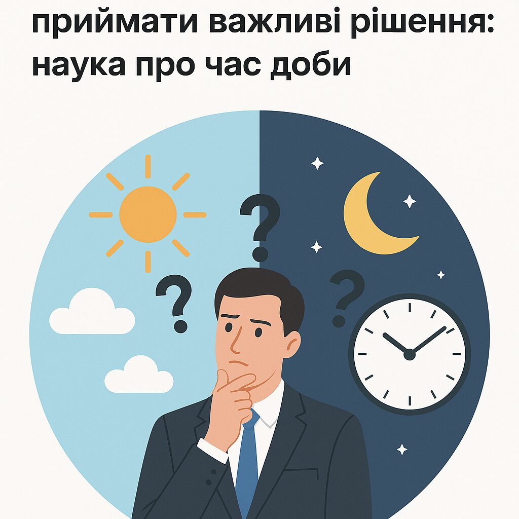 Коли найкраще приймати важливі рішення: наука про час доби - image 1