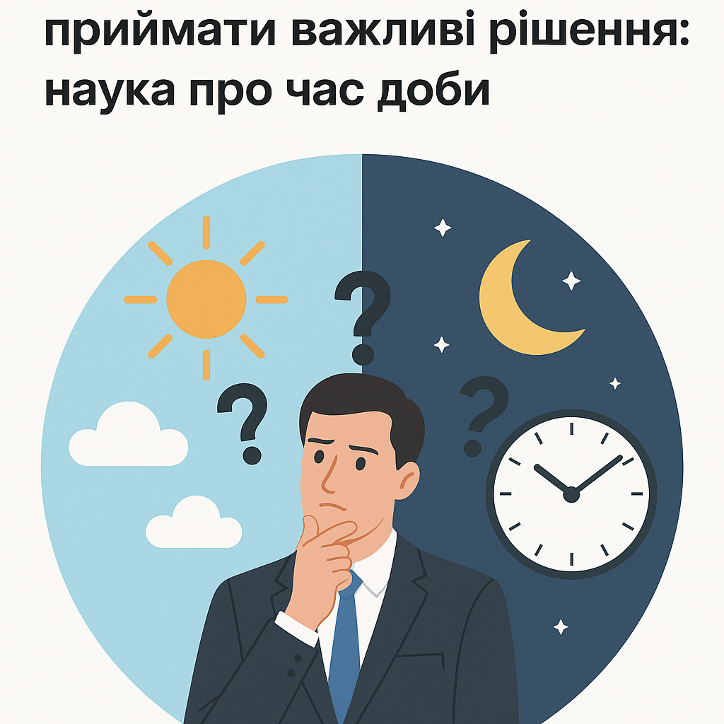 Коли найкраще приймати важливі рішення: наука про час доби - image 1