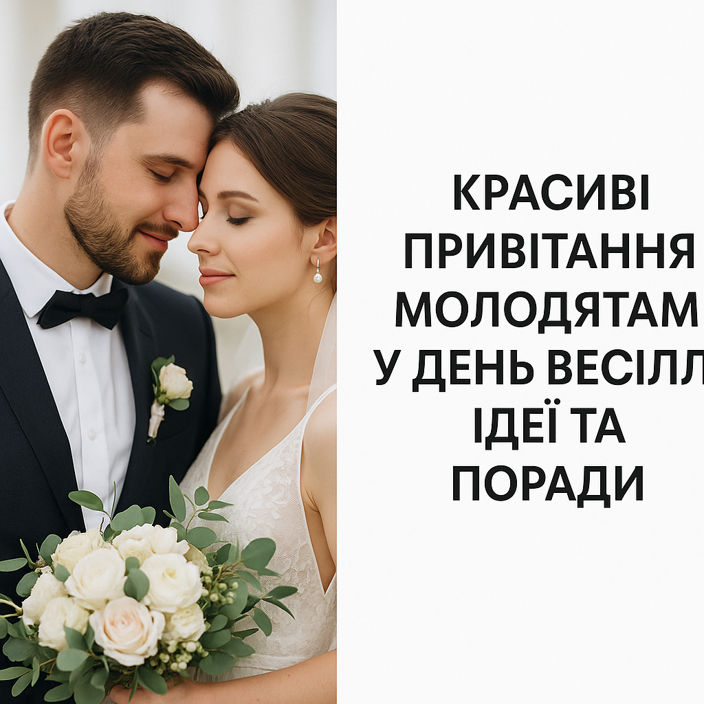 Красиві привітання молодятам у день весілля: ідеї та поради - image 1