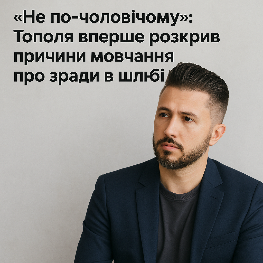 «Не по-чоловічому»: Тополя вперше розкрив причини мовчання про зради в шлюбі - image 1