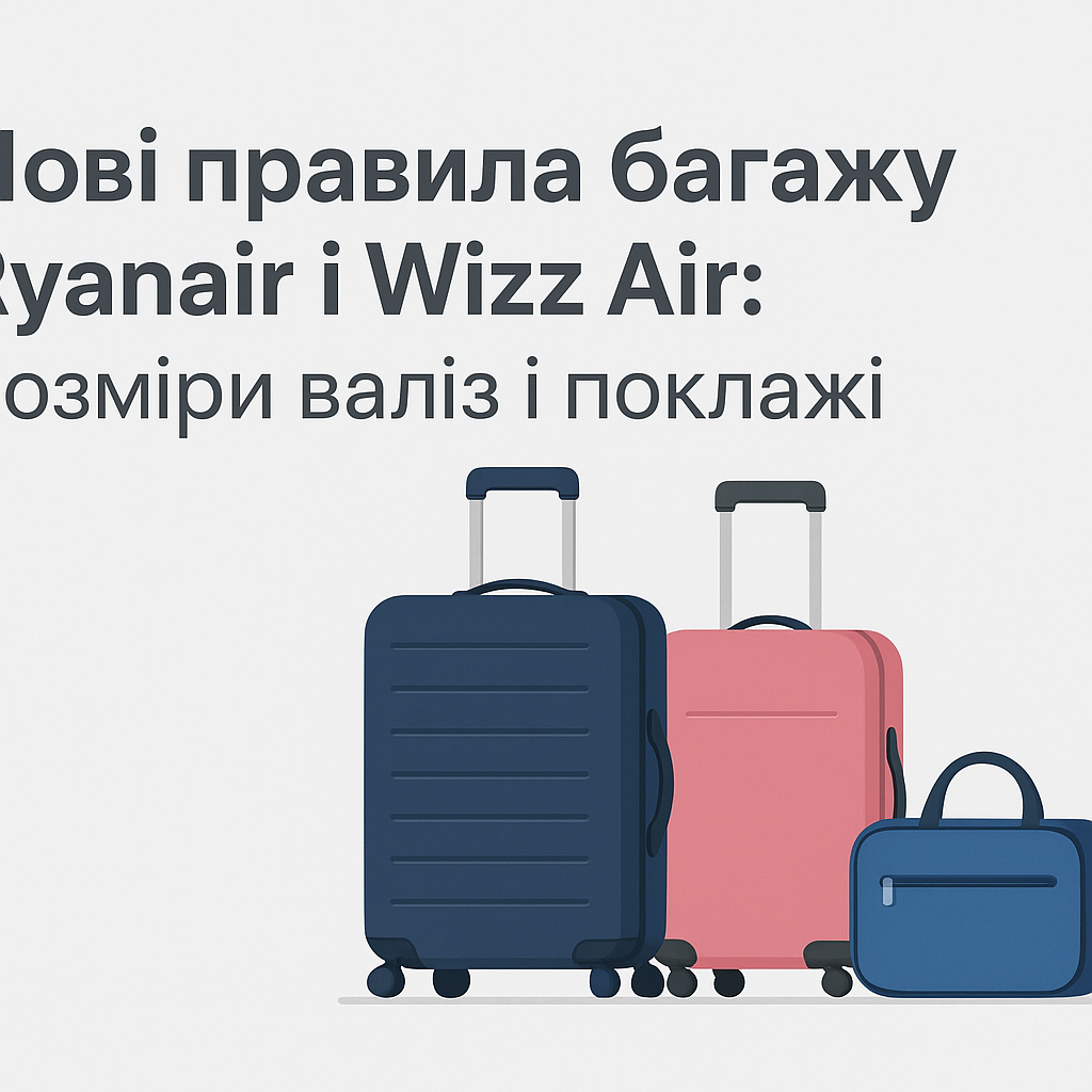 Нові правила багажу Ryanair і Wizz Air: розміри валіз і поклажі - image 1