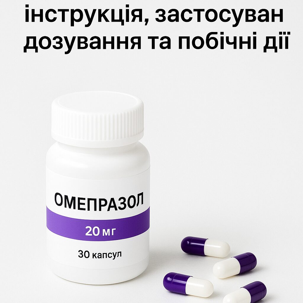 Омепразол: інструкція, застосування, дозування та побічні дії
