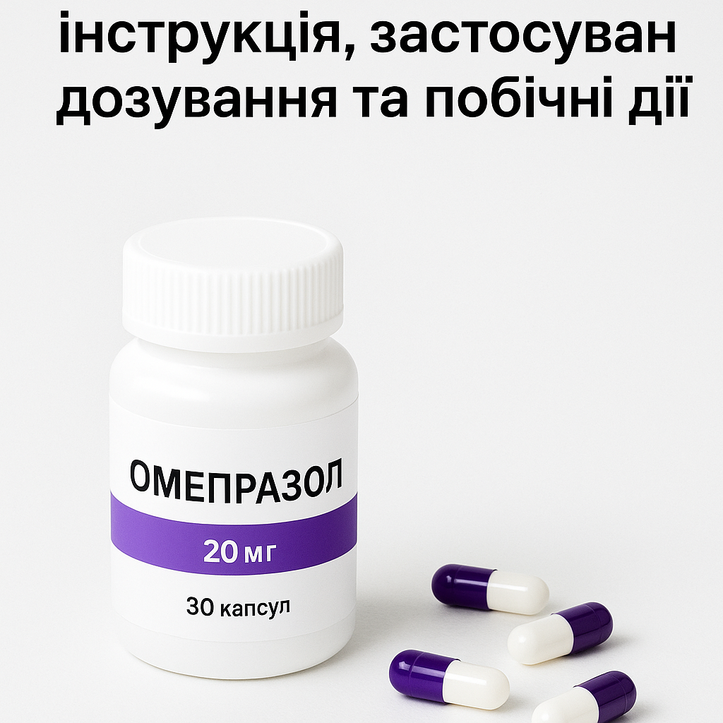 Омепразол: інструкція, застосування, дозування та побічні дії - image 1