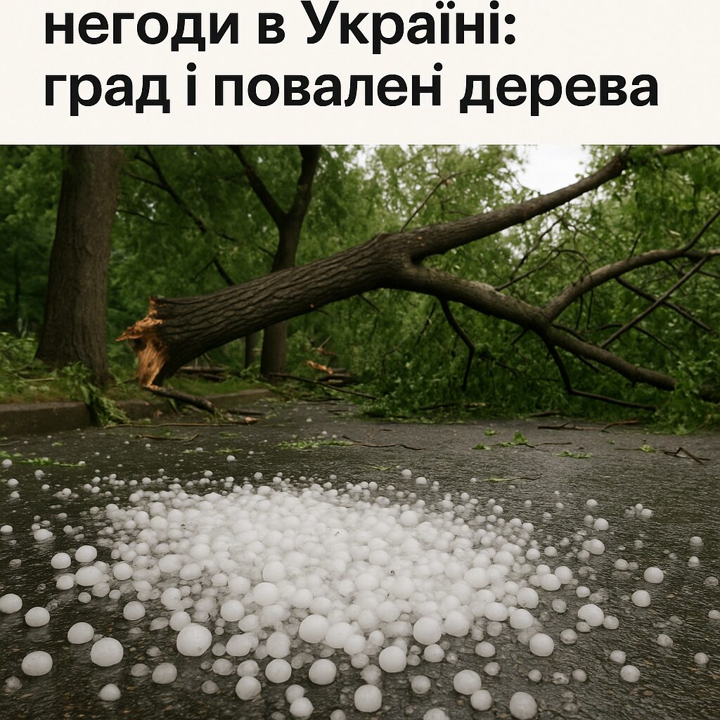 Збитки від потужної негоди в Україні: град і повалені дерева - image 1