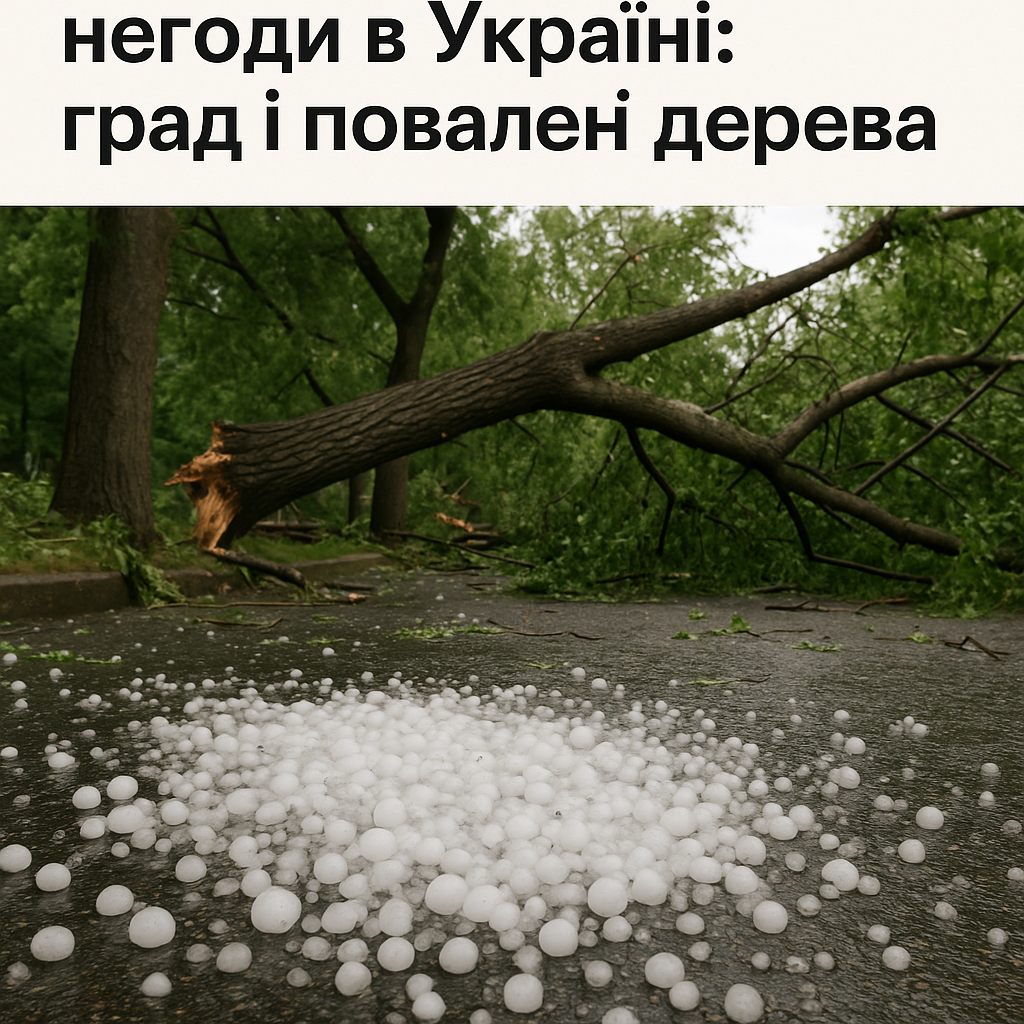 Збитки від потужної негоди в Україні: град і повалені дерева - image 1