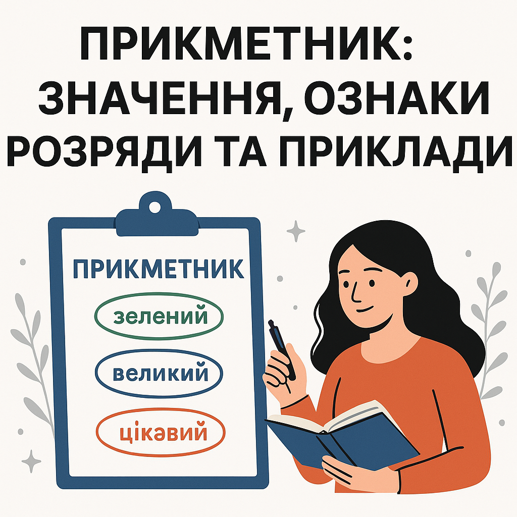 Прикметник: значення, ознаки, розряди та приклади - image 1