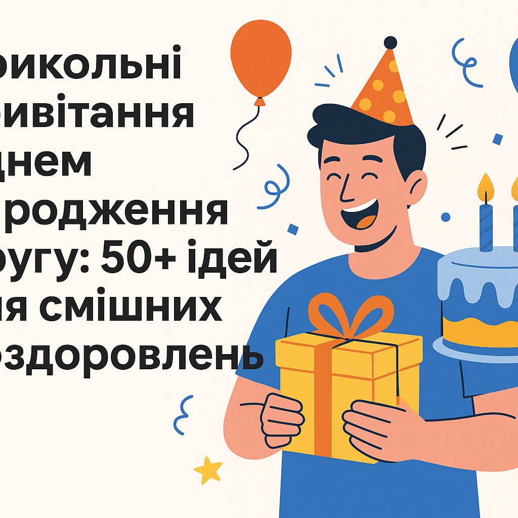 Прикольні привітання з днем народження другу: 50+ ідей для смішних поздоровлень