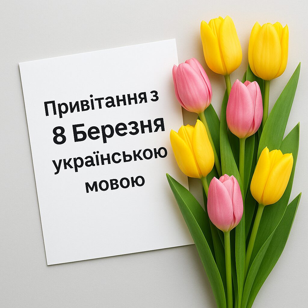 Привітання з 8 Березня українською мовою