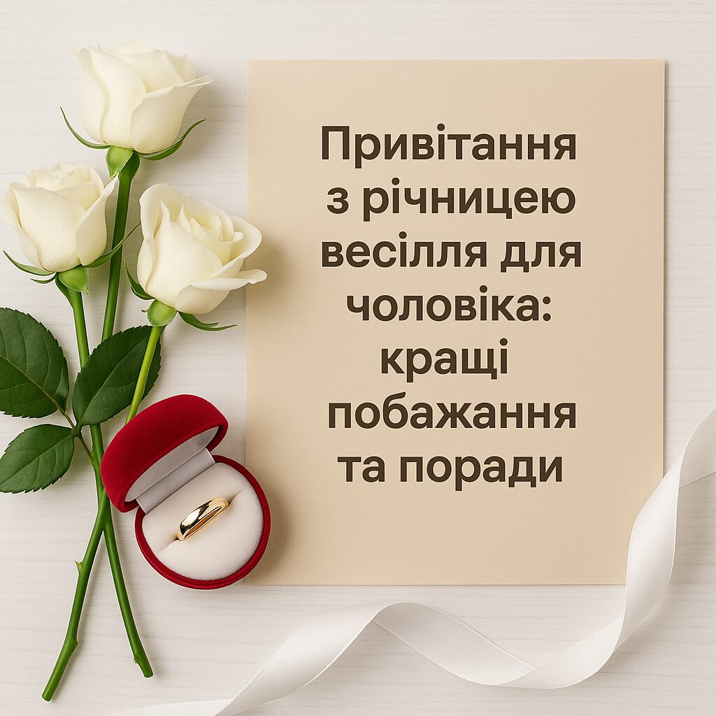 Привітання з річницею весілля для чоловіка: кращі побажання та поради