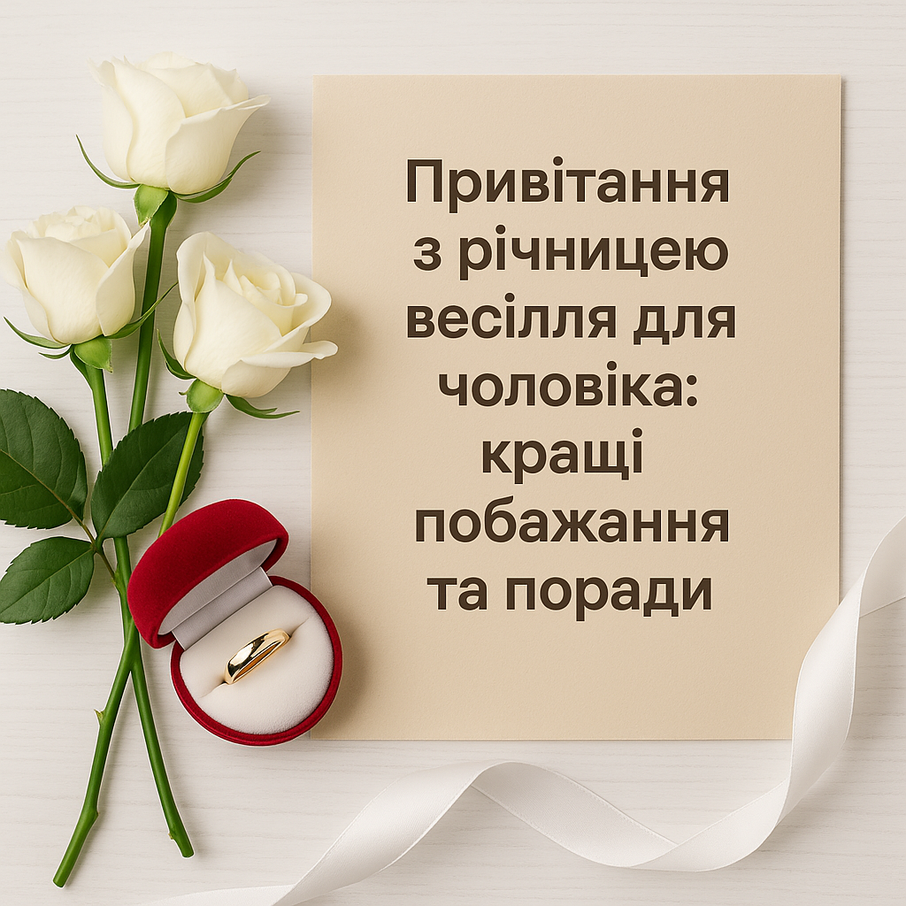 Привітання з річницею весілля для чоловіка: кращі побажання та поради - image 1