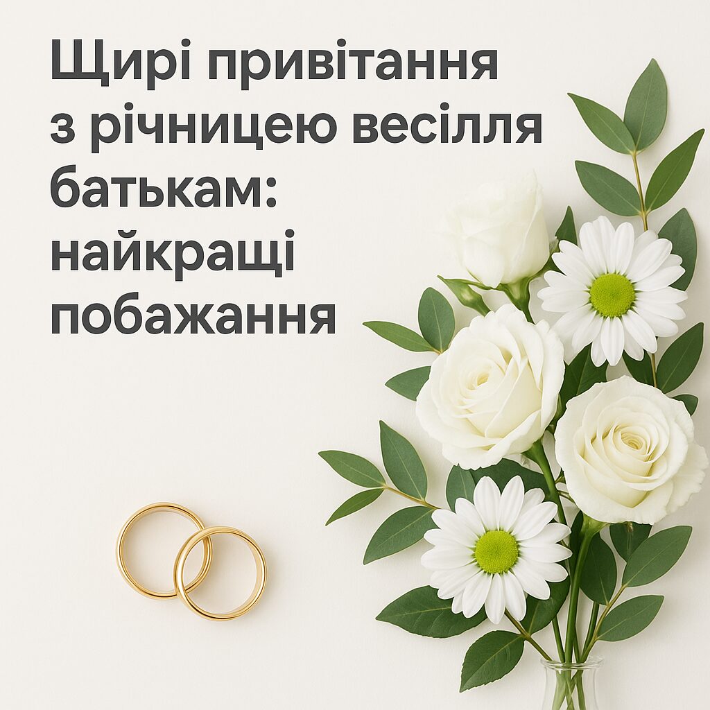 Щирі привітання з річницею весілля батькам: найкращі побажання