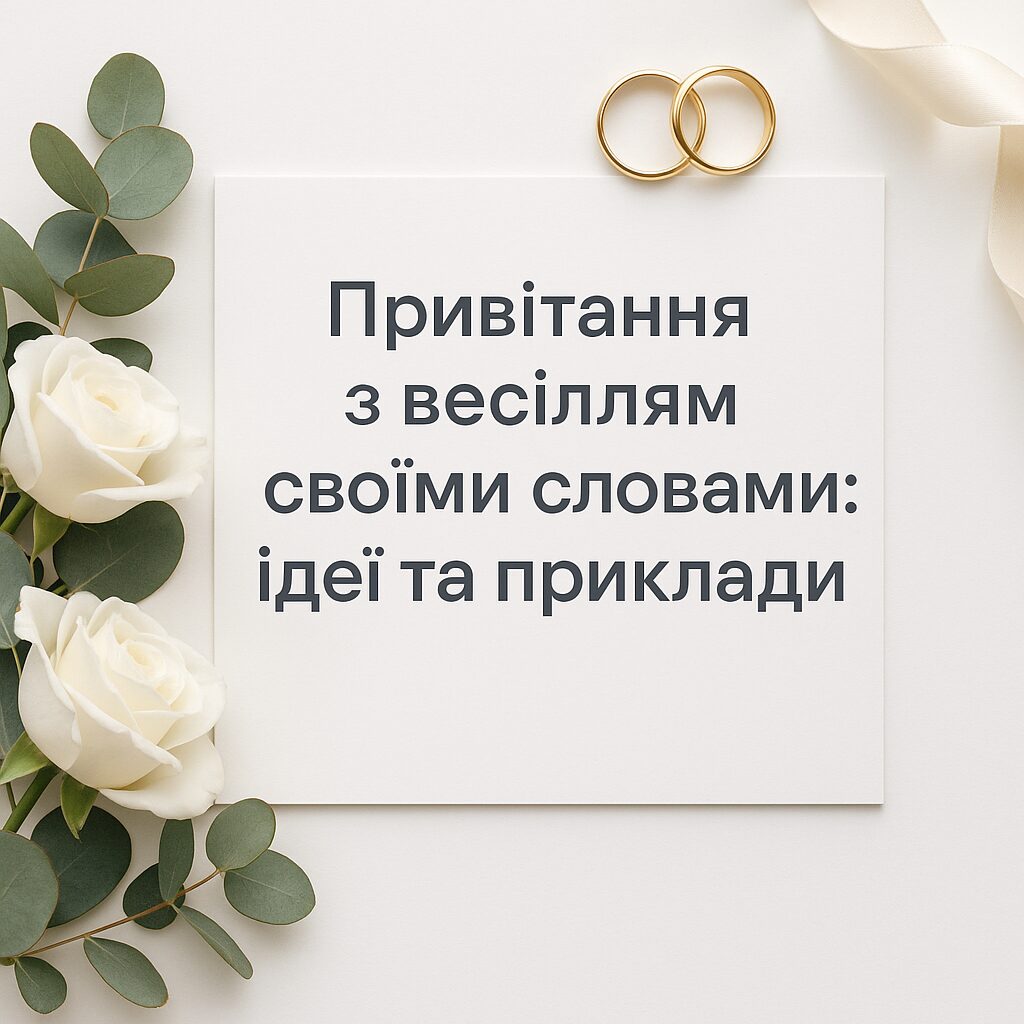 Привітання з весіллям своїми словами: ідеї та приклади