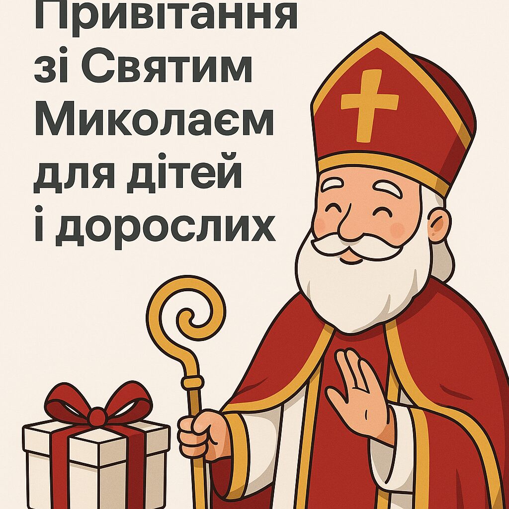 Привітання зі Святим Миколаєм для дітей і дорослих