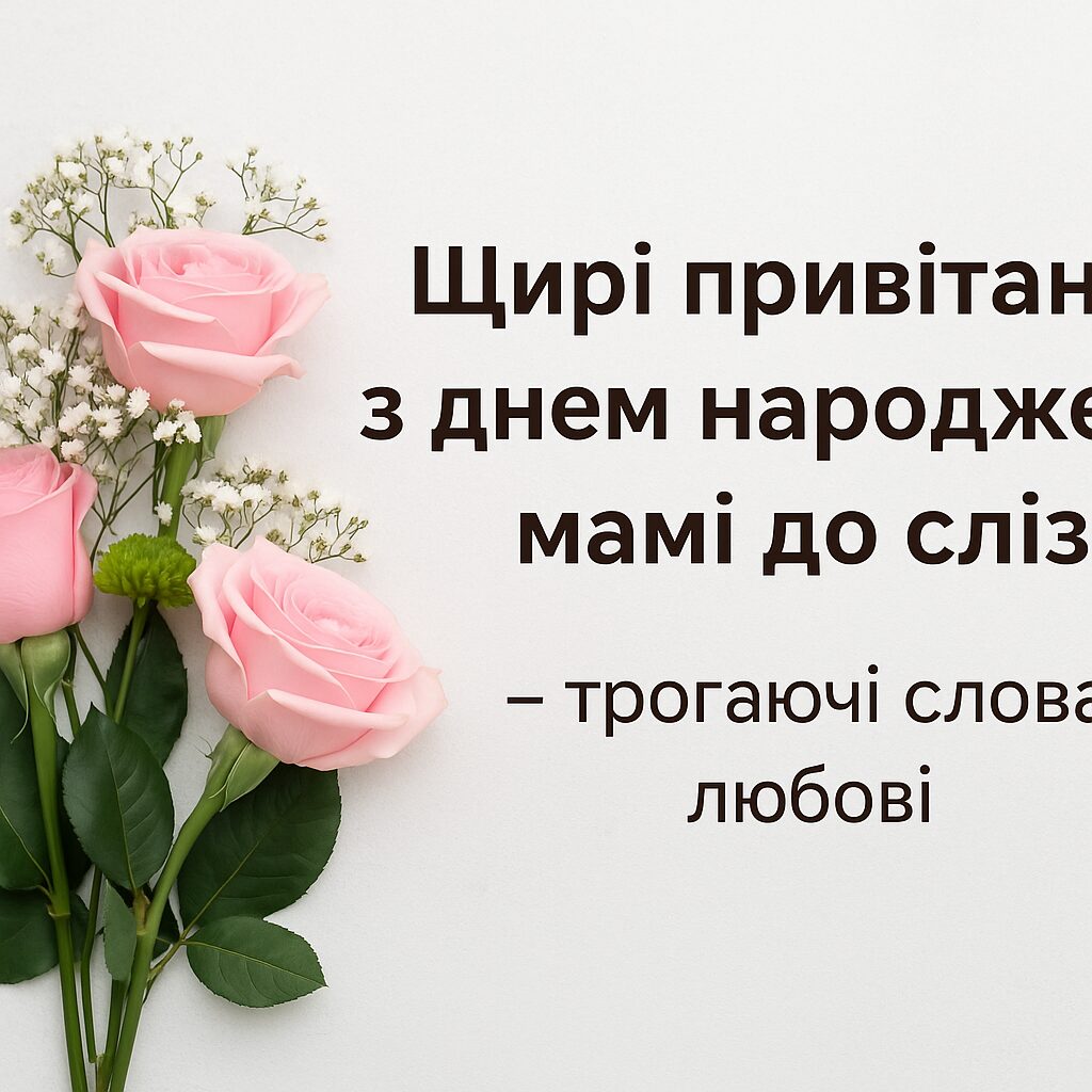 Щирі привітання з днем народження мамі до сліз - трогаючі слова любові