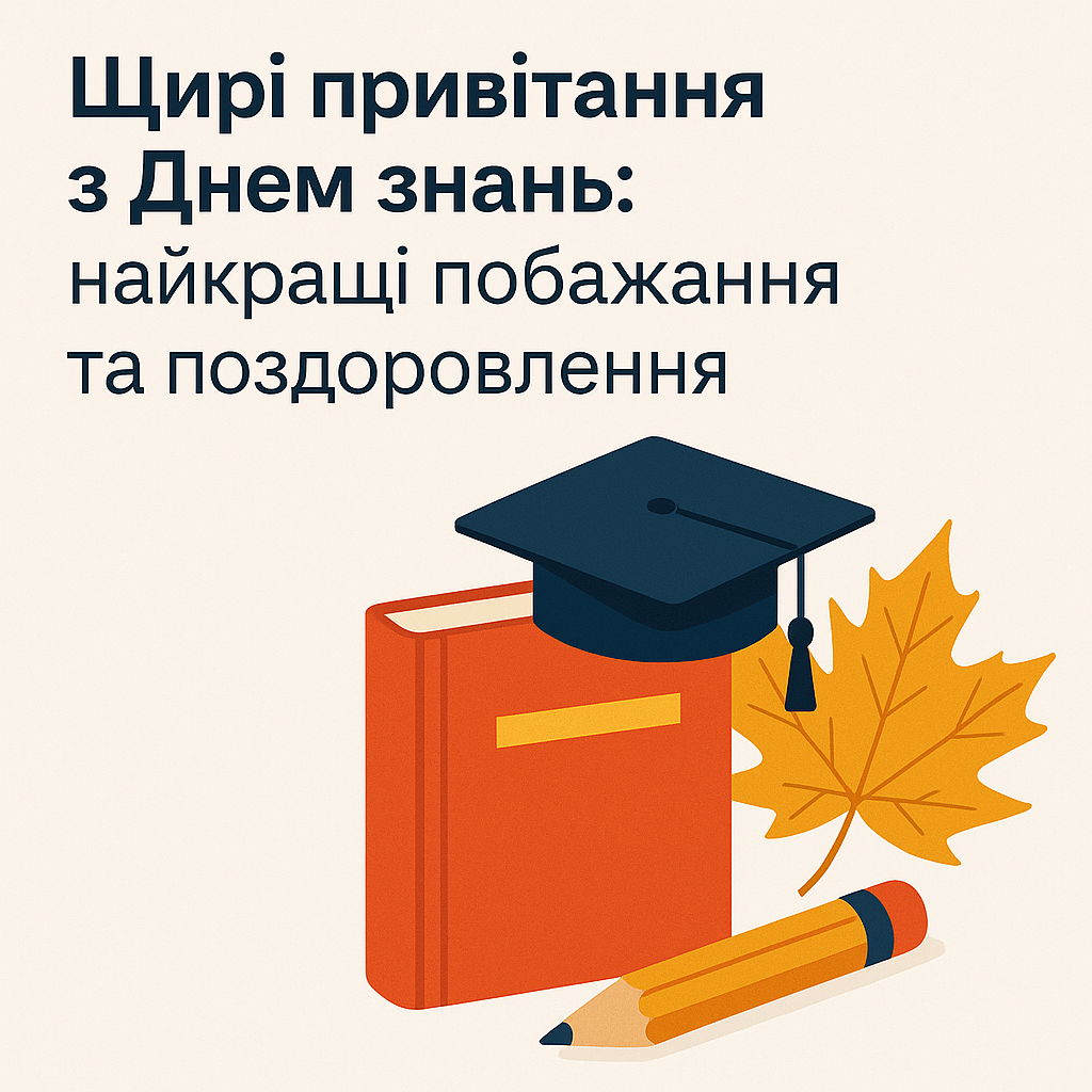 Щирі привітання з Днем знань: найкращі побажання та поздоровлення - image 1