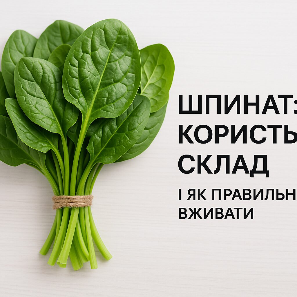 Шпинат: користь, склад і як правильно вживати