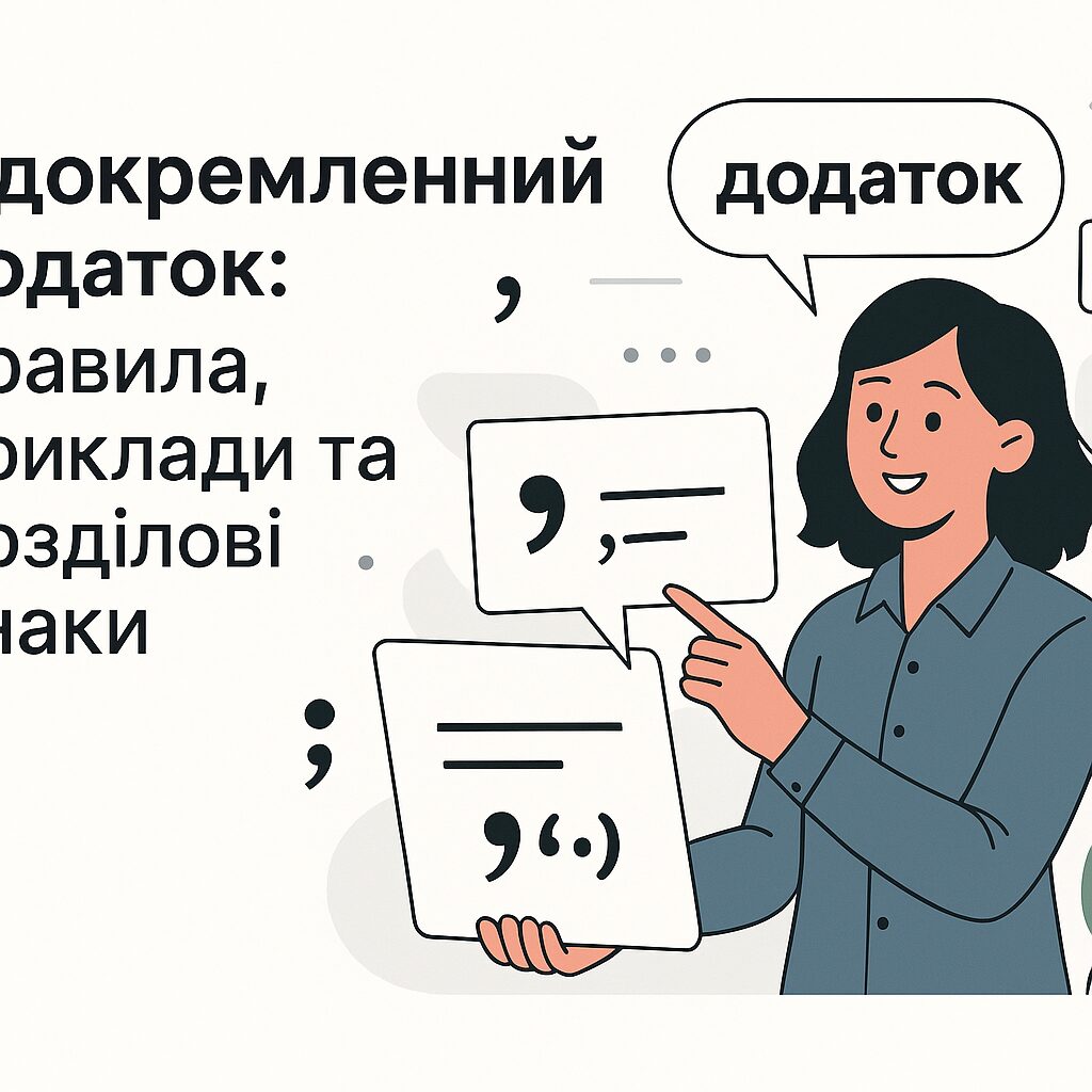Відокремлений додаток: правила, приклади та розділові знаки - image 1