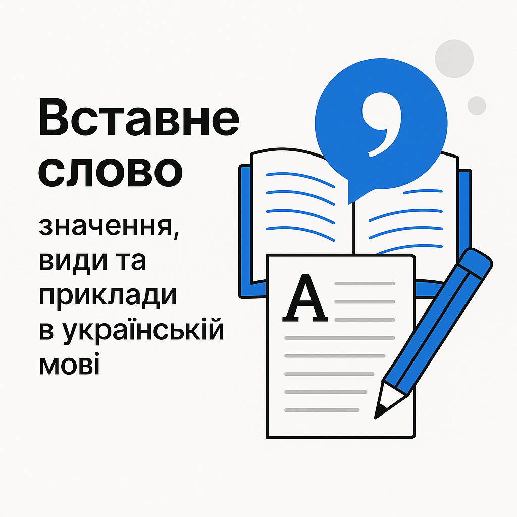 Вставне слово: значення, види та приклади в українській мові - image 1